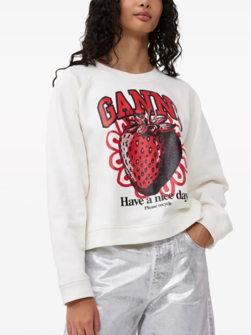 GANNI Strawberry Sweatshirt